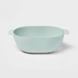 Plastic Colander Mint Green - Room Essentials™: Kitchen Strainer, Dishwasher-Safe, 3.08L Capacity, 12.25" Width