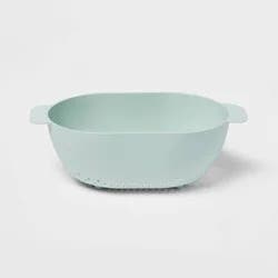 Plastic Colander Mint Green - Room Essentials™: Kitchen Strainer, Dishwasher-Safe, 3.08L Capacity, 12.25" Width