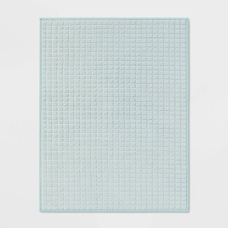 slide 1 of 3, Kitchen Drying Mat Green - Room Essentials™: Mint Polyester Dish Mat, 20"x15", Machine Washable, 1 ct
