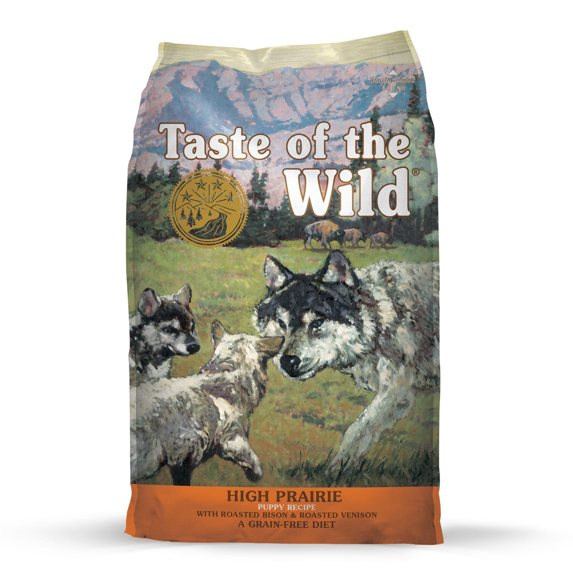 slide 1 of 1, Taste of the Wild High Prairie Grain-Free Roasted Bison & Venison Dry Puppy Food, 5 lbs., 5 lb