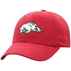 NCAA Arkansas Razorbacks Structured Brushed Cotton Vapor Ballcap: Adjustable Solid Baseball Hat, One Size Fits Most