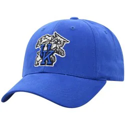 NCAA Kentucky Wildcats Structured Brushed Cotton Vapor Ballcap: Adjustable Royal Blue Hat