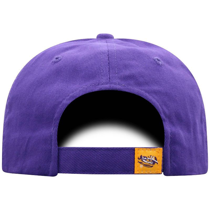 slide 4 of 4, NCAA LSU Tigers Structured Brushed Cotton Vapor Ballcap: Adjustable Solid Purple Baseball Hat, One Size Fits Most, 1 ct