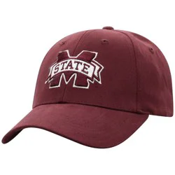 NCAA Mississippi State Bulldogs Structured Brushed Cotton Vapor Ballcap: Adjustable Solid Baseball Hat, One Size