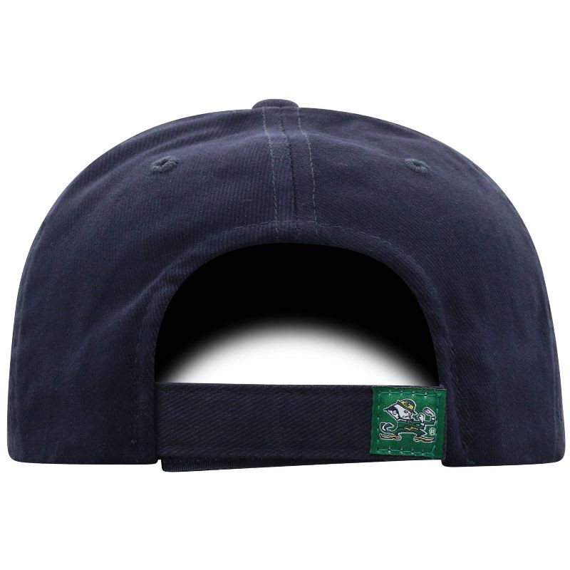 slide 4 of 4, NCAA Notre Dame Fighting Irish Structured Brushed Cotton Vapor Ballcap: Adjustable Navy Blue Hat, 1 ct