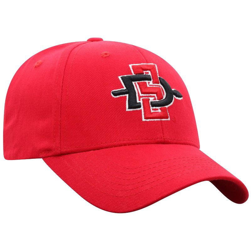 slide 2 of 4, NCAA San Diego State Aztecs Structured Brushed Cotton Vapor Ballcap: Adjustable Solid Red Baseball Hat, One Size Fits Most, 1 ct
