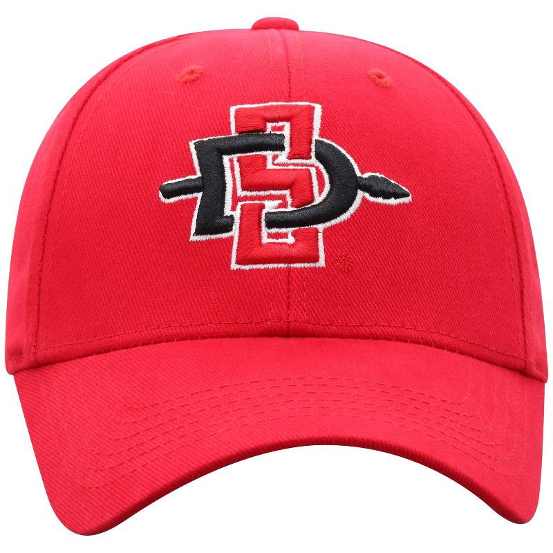 slide 3 of 4, NCAA San Diego State Aztecs Structured Brushed Cotton Vapor Ballcap: Adjustable Solid Red Baseball Hat, One Size Fits Most, 1 ct