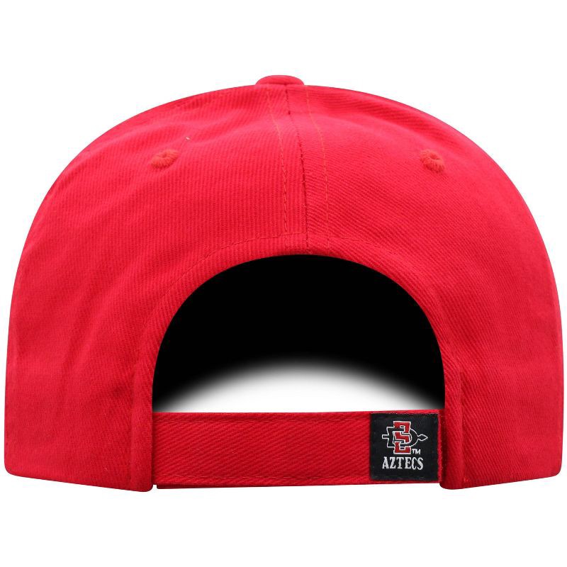 slide 4 of 4, NCAA San Diego State Aztecs Structured Brushed Cotton Vapor Ballcap: Adjustable Solid Red Baseball Hat, One Size Fits Most, 1 ct
