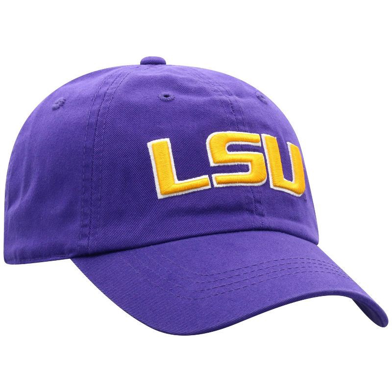 slide 2 of 4, NCAA LSU Tigers Structured Brushed Cotton Captain Ballcap: Adjustable Solid Baseball Hat, One Size Fits Most, 1 ct