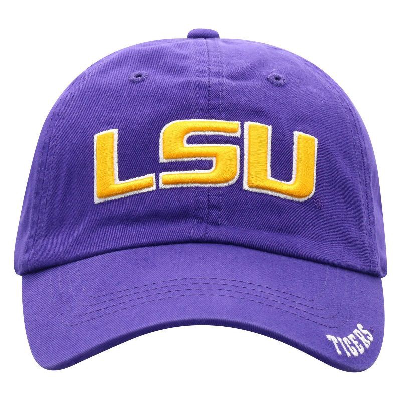 slide 3 of 4, NCAA LSU Tigers Structured Brushed Cotton Captain Ballcap: Adjustable Solid Baseball Hat, One Size Fits Most, 1 ct