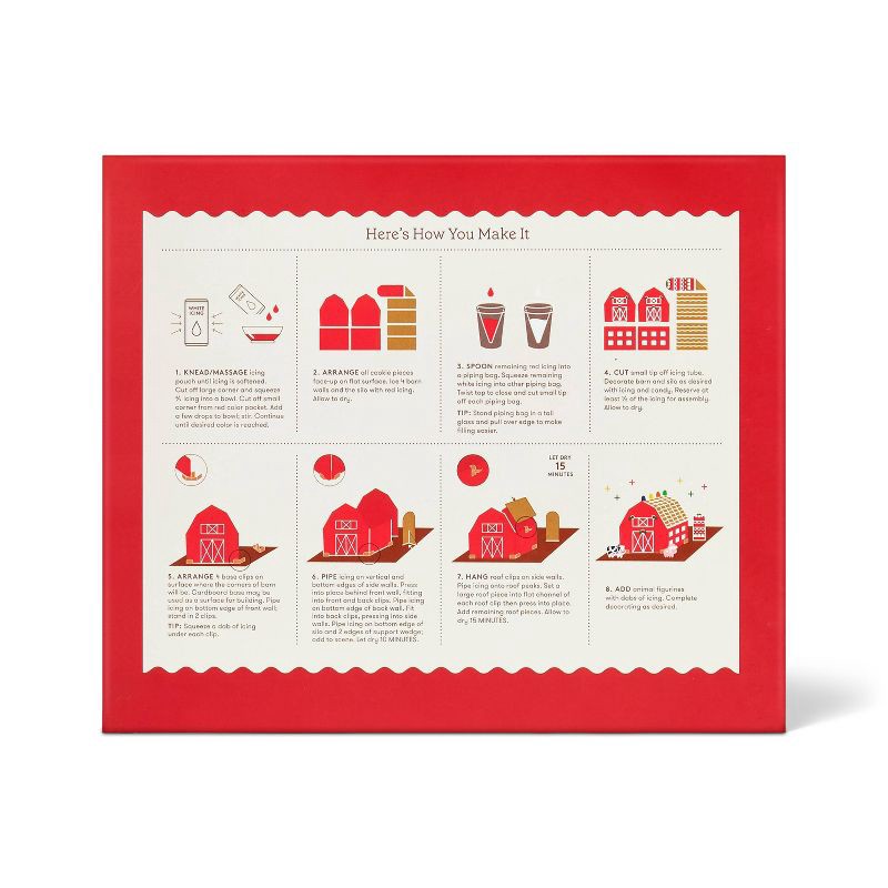 slide 4 of 5, Christmas Barn Gingerbread House Kit - 31.18oz - Favorite Day™, 31.18 oz