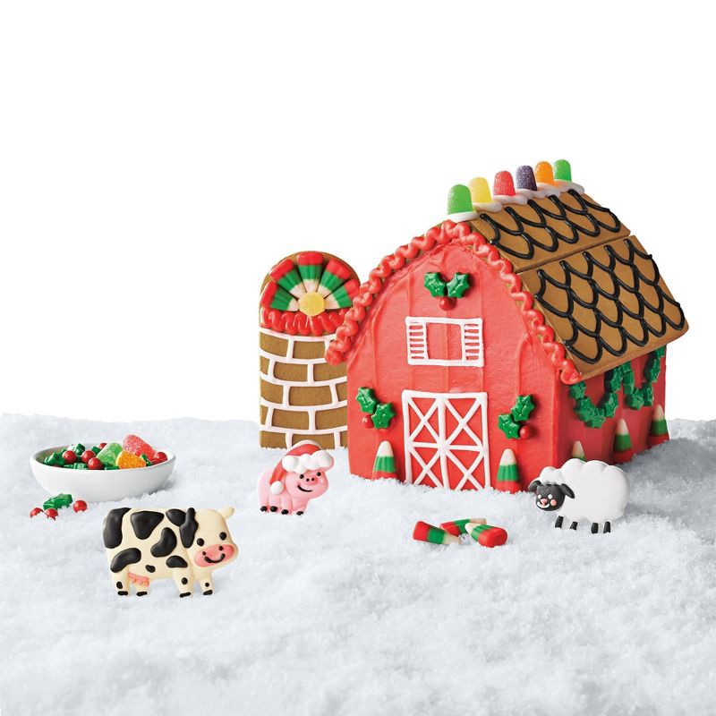 slide 5 of 5, Christmas Barn Gingerbread House Kit - 31.18oz - Favorite Day™, 31.18 oz