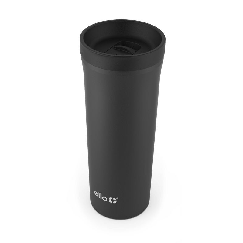slide 2 of 5, Arabica 18oz Stainless Steel Travel Mug Black - Ello: Double-Wall Coffee Tumbler, Hand Wash, Dishwasher-Safe Parts, 18 oz