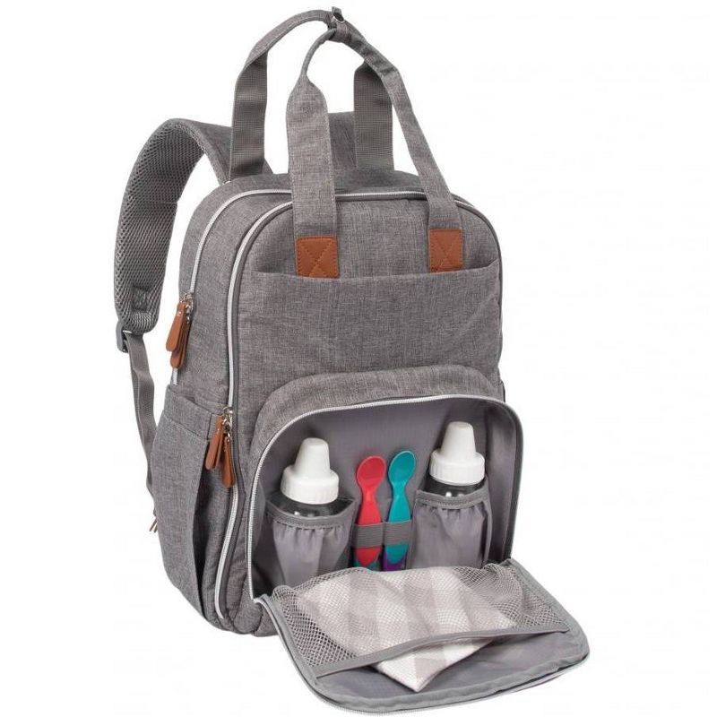 slide 3 of 8, Trend Lab Backpack Diaper Bag - Gray, 1 ct