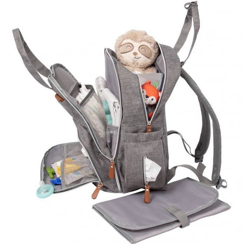 slide 4 of 8, Trend Lab Backpack Diaper Bag - Gray, 1 ct