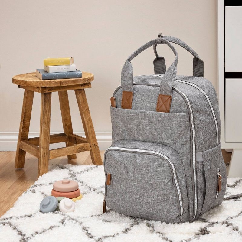 slide 7 of 8, Trend Lab Backpack Diaper Bag - Gray, 1 ct