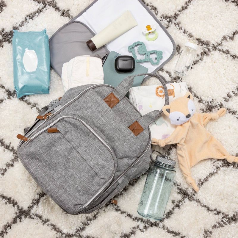 slide 8 of 8, Trend Lab Backpack Diaper Bag - Gray, 1 ct