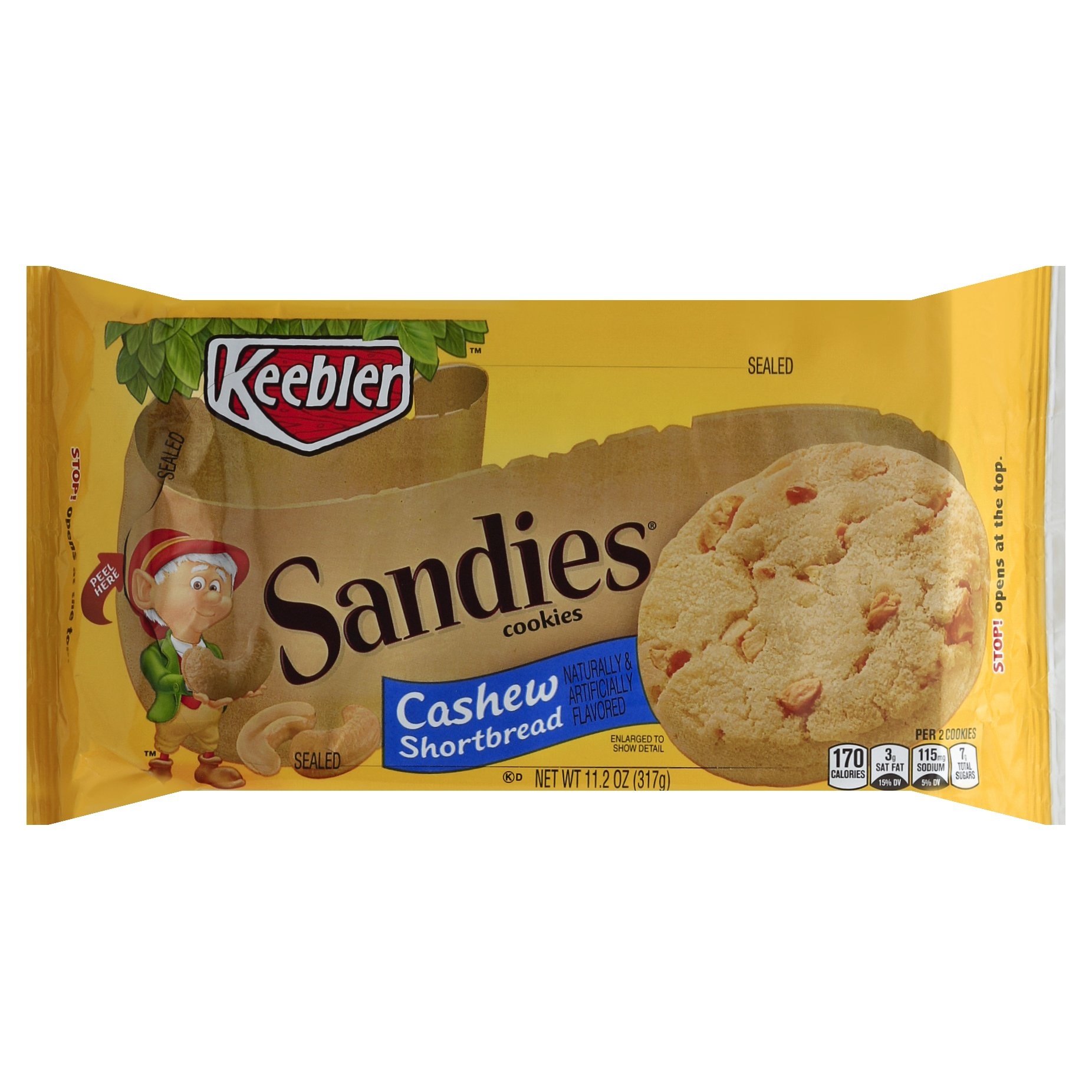 slide 1 of 7, Keebler Sandies Cashew Shortbread Cookies, 11.2 oz