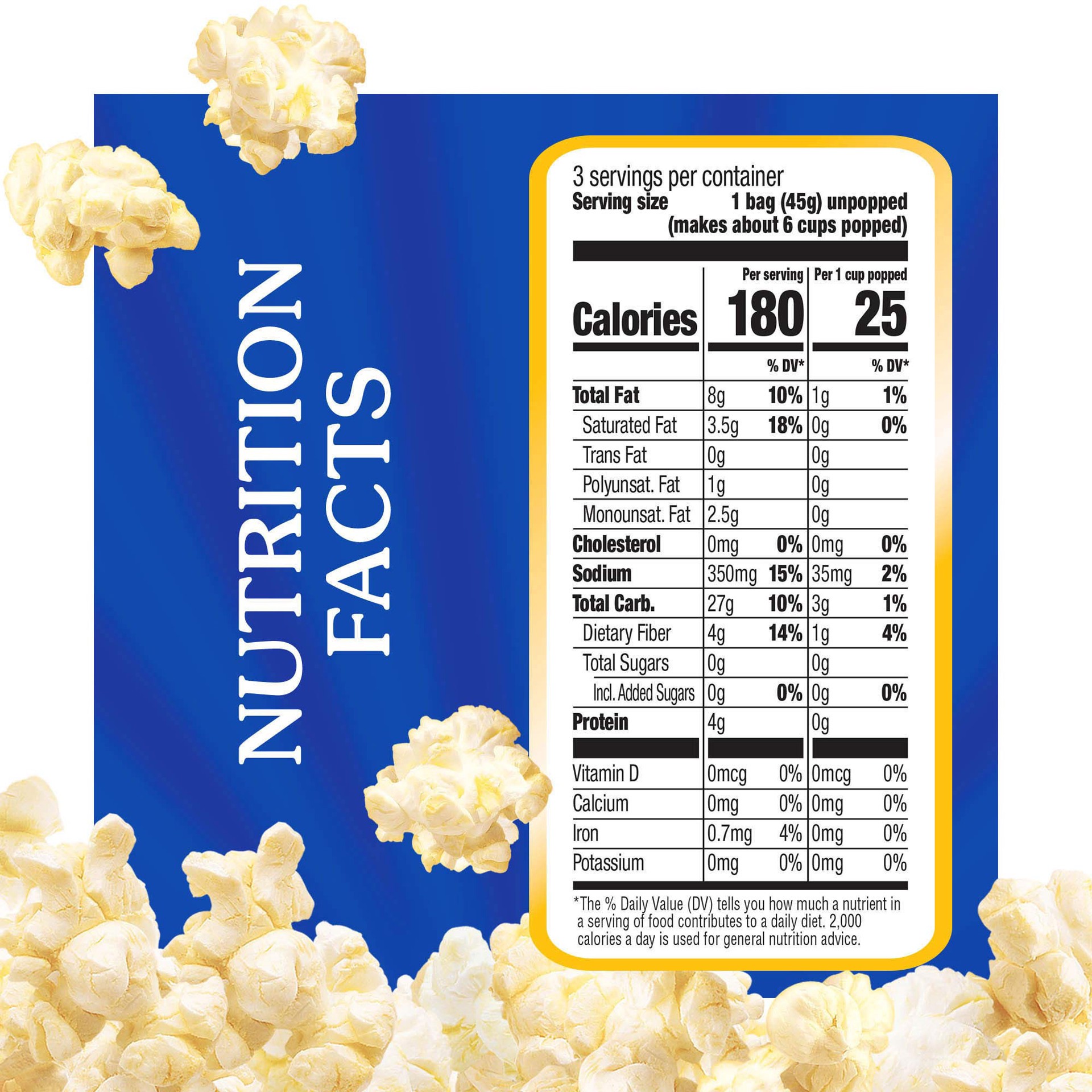 slide 5 of 5, ACT II Mini Bags Butter Microwave Popcorn 3-1.58 oz, 3 ct