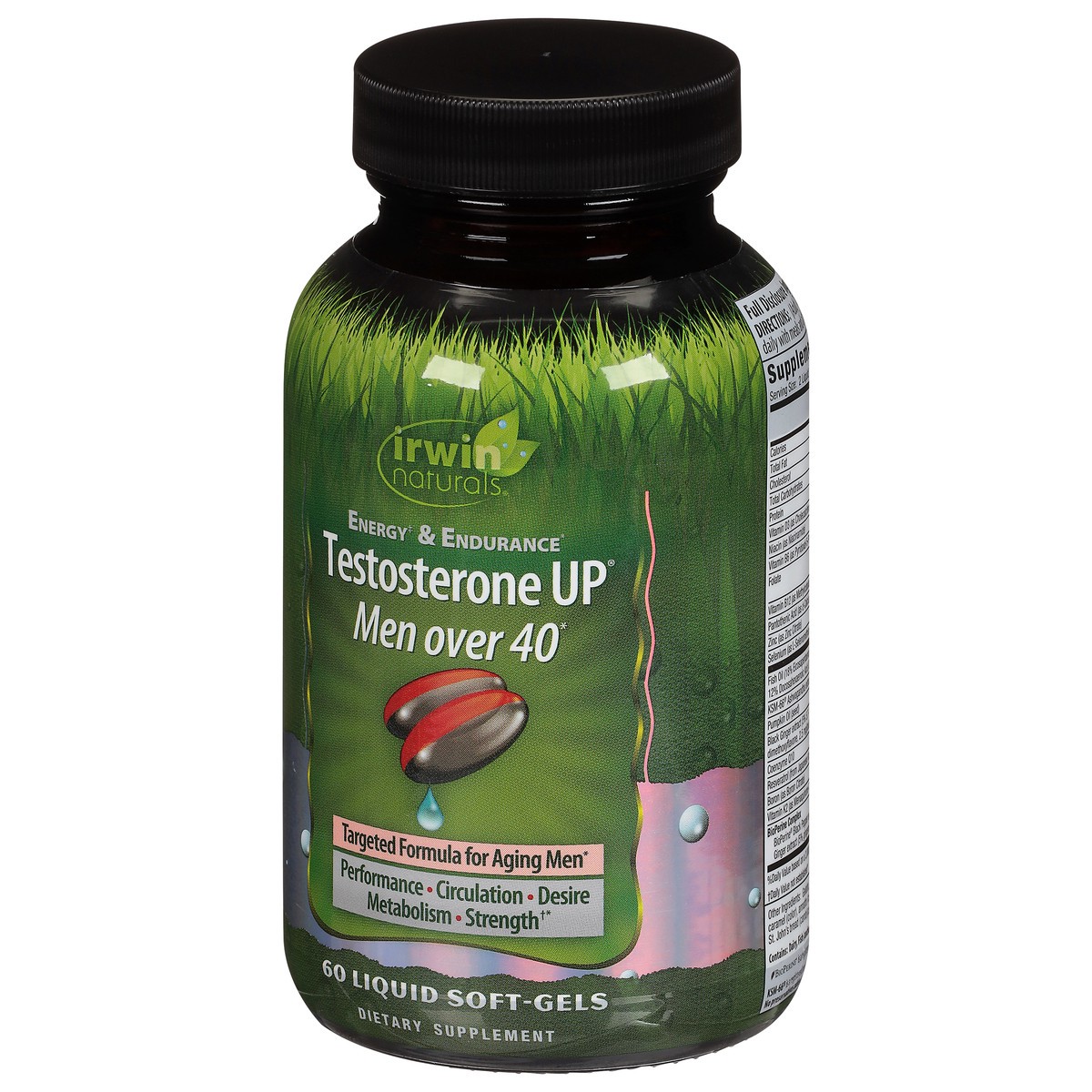 slide 9 of 9, Irwin Naturals Men over 40 Testosterone UP 60 Softgels, 1 ct