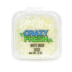Crazy Fresh Diced White Onion - 6oz