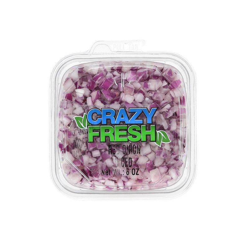slide 1 of 7, Crazy Fresh Diced Red Onion - 6oz, 6 oz