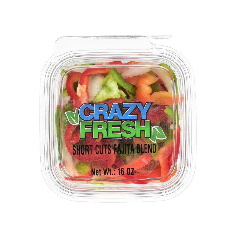 slide 1 of 6, Crazy Fresh Short Cut Fajita Blend - 16oz, 16 oz