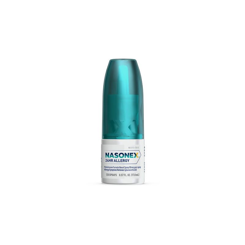 slide 4 of 7, Nasonex 24HR Non Drowsy Mometasone Furoate Allergy Medicine Nasal Spray - 120 Sprays, 1 ct
