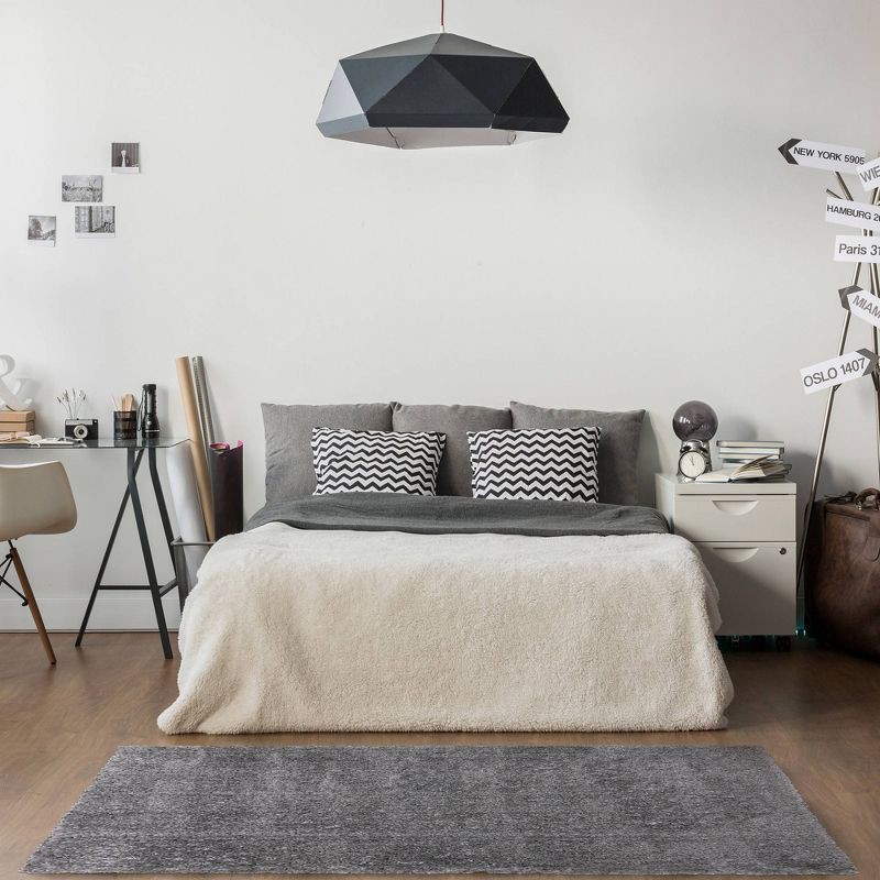 slide 3 of 3, 4'3"x5'7" Shag Rug Gray - Gertmenian, 1 ct