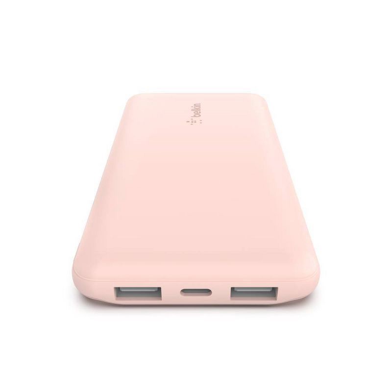slide 2 of 3, Belkin 10000mAh Power Bank 15W with USB-A and USB-C - Rose Gold, 1 ct