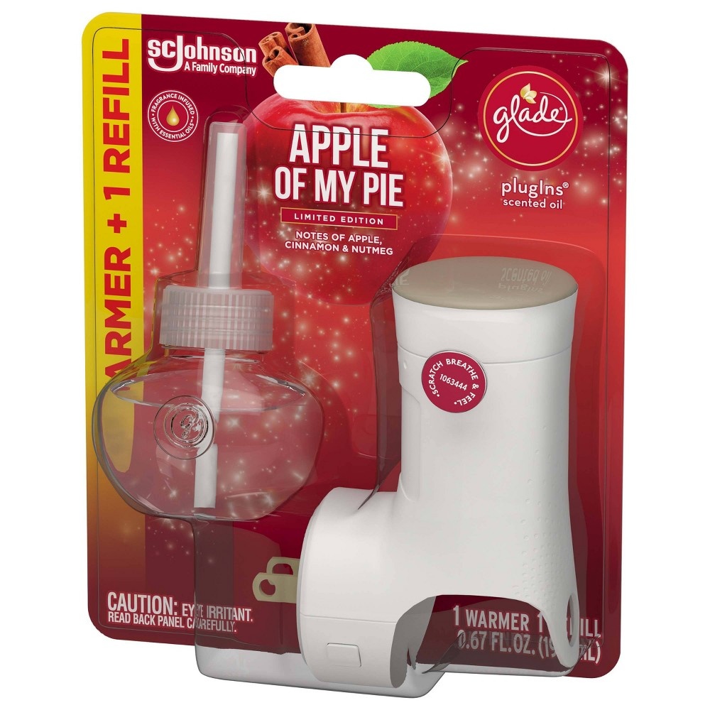slide 8 of 9, Glade PlugIns Scented Oil Air Freshener Apple of My Pie Starter Kit - 0.67oz/1 Warmer, 0.67 oz
