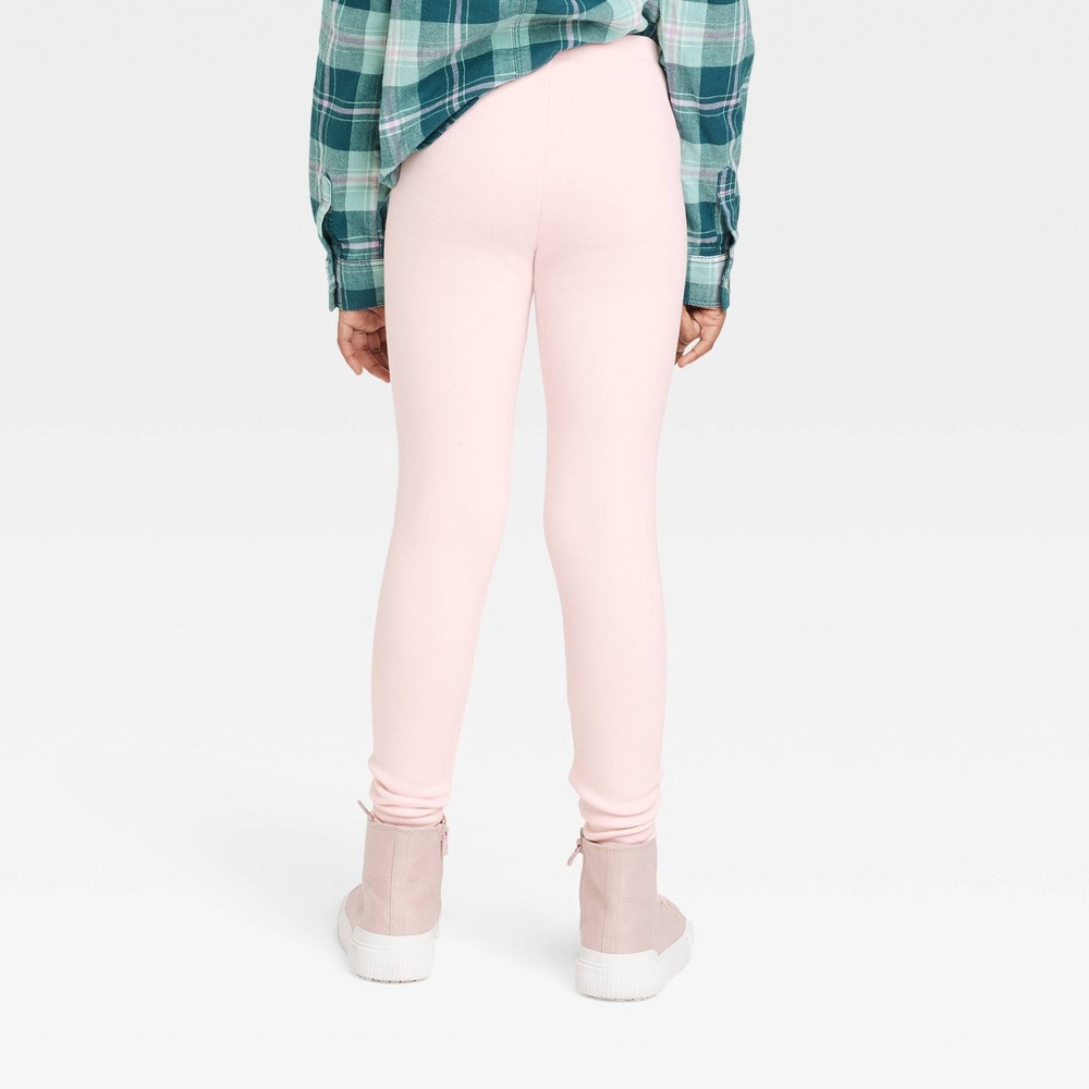 slide 2 of 3, Girls' Cozy Lined Leggings - Cat & Jack Light Pink XS, 1 ct
