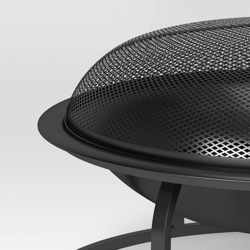 slide 4 of 4, 23" Wood Burning Fire Pit with Spark Screen - Room Essentials™, 1 ct