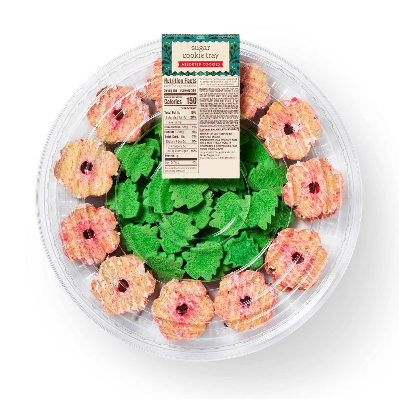 slide 2 of 3, Holiday Christmas Mini Sugar Cookie Tray - 20oz - Favorite Day™, 20 oz