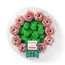 Holiday Christmas Mini Sugar Cookie Tray - 20oz - Favorite Day™