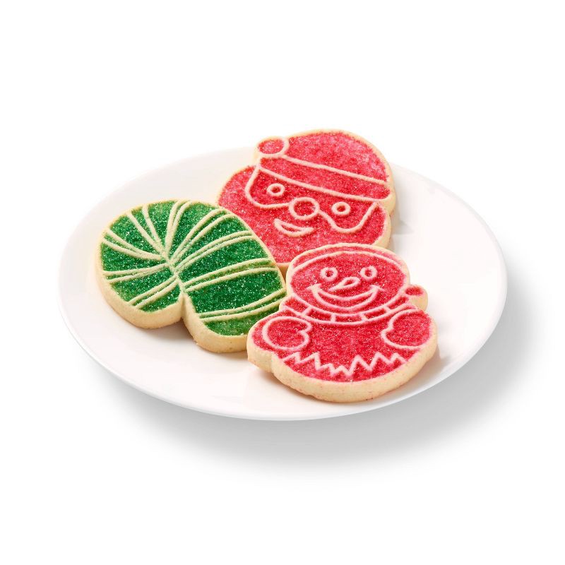 slide 2 of 3, Christmas Red & Green Sugar Cookies - 11.8oz - Favorite Day™, 11.8 oz