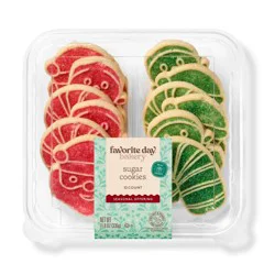 Christmas Red & Green Sugar Cookies - 11.8oz - Favorite Day™