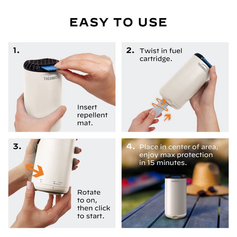 slide 5 of 11, Thermacell Patio Shield Mosquito Repeller - Linen, 1 ct