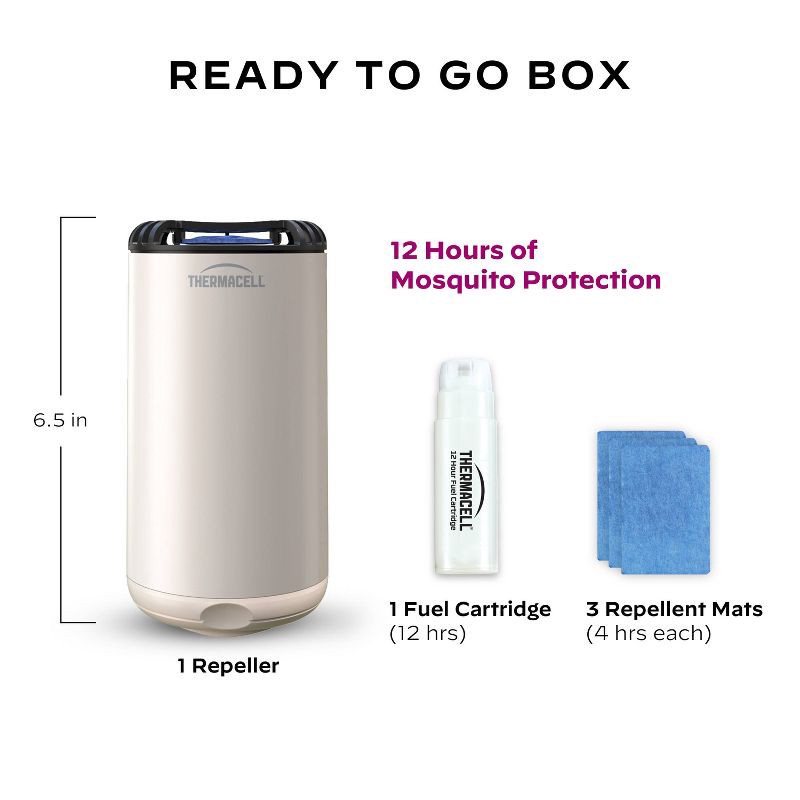 slide 7 of 11, Thermacell Patio Shield Mosquito Repeller - Linen, 1 ct