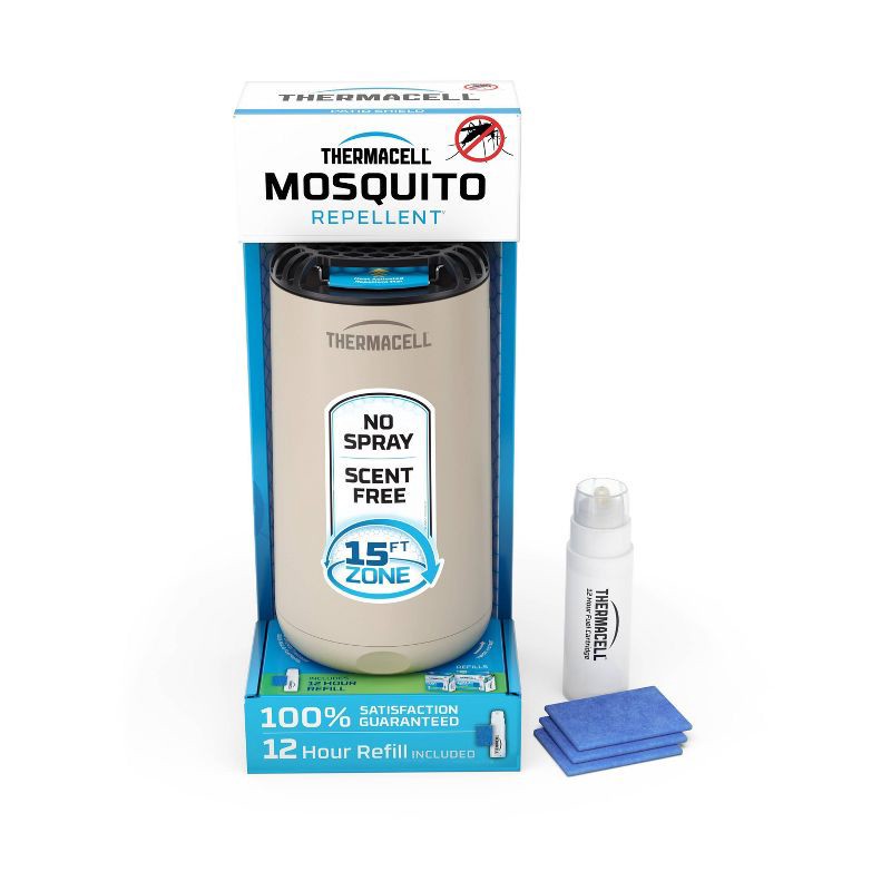 slide 1 of 11, Thermacell Patio Shield Mosquito Repeller - Linen, 1 ct