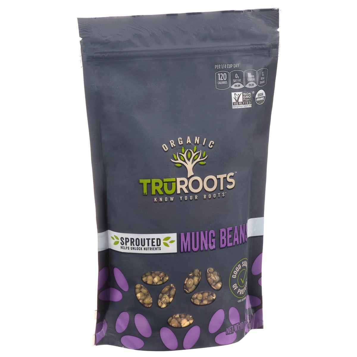 slide 2 of 11, truRoots Organic Sprouted Mung Beans, 10 Ounces, Certified USDA Organic, Non-GMO Project Verified, 10 oz