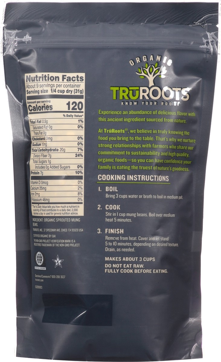 slide 7 of 11, truRoots Organic Sprouted Mung Beans, 10 Ounces, Certified USDA Organic, Non-GMO Project Verified, 10 oz