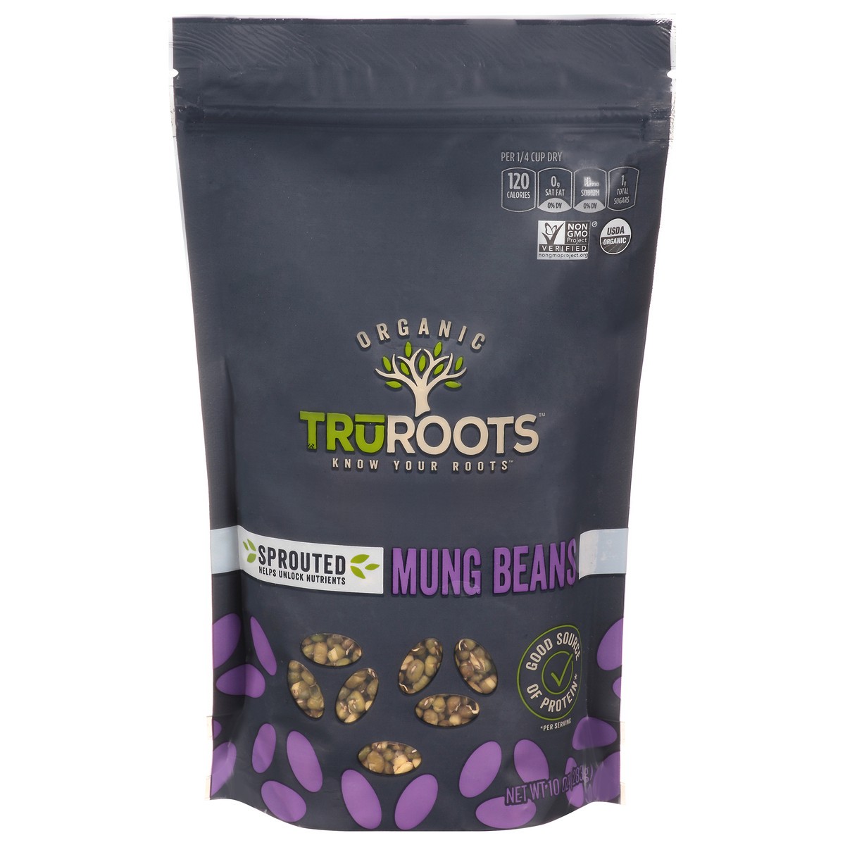 slide 8 of 11, truRoots Organic Sprouted Mung Beans, 10 Ounces, Certified USDA Organic, Non-GMO Project Verified, 10 oz