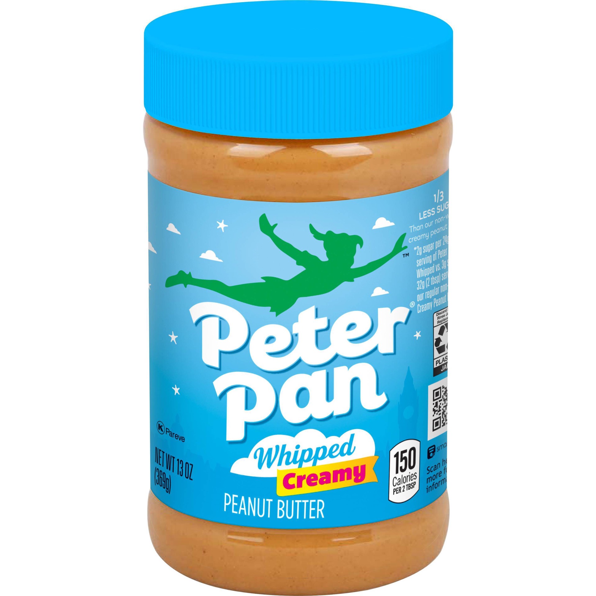 slide 1 of 2, Peter Pan Whipped Creamy Peanut Butter, 13 oz