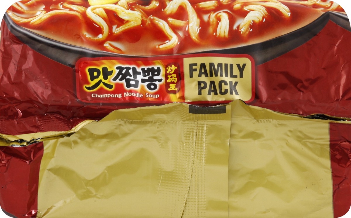 slide 2 of 6, Nongshim Nong Shim Champong Spicy Seafood Ramen Family Pack - 18.3 Oz, 18.3 oz