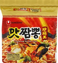 Nongshim Nong Shim Champong Spicy Seafood Ramen Family Pack - 18.3 Oz