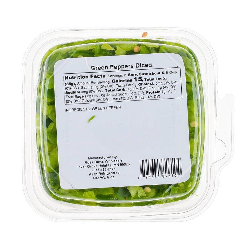 slide 2 of 2, Crazy Fresh Diced Green Peppers - 6oz, 6 oz