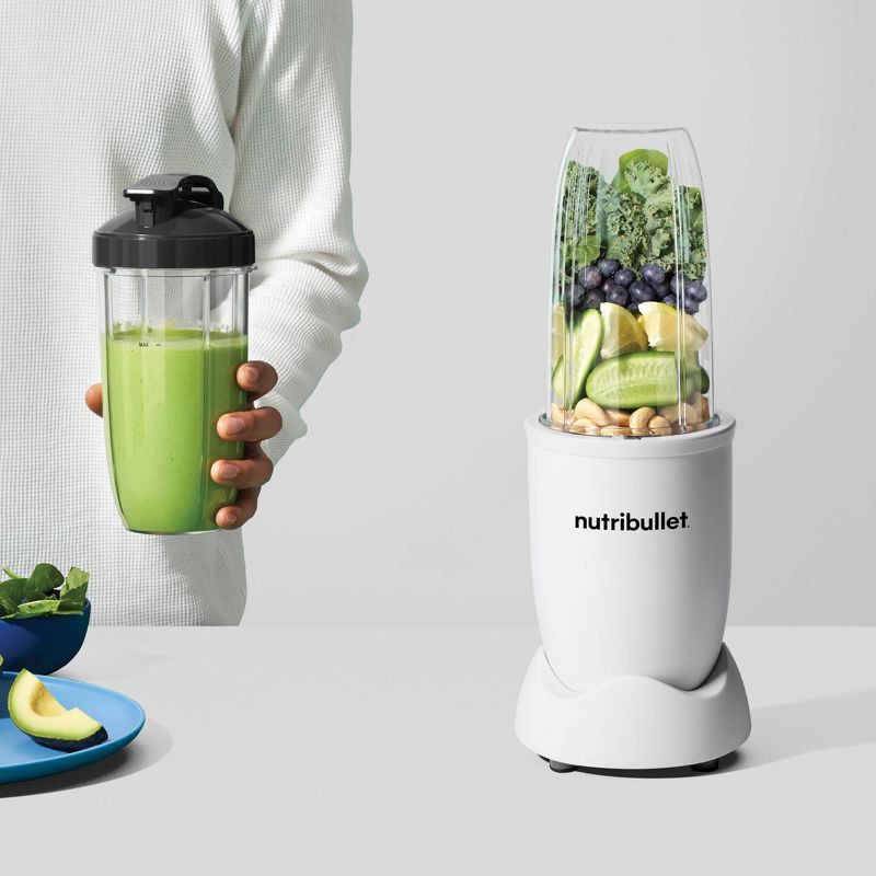 slide 9 of 9, Nutribullet Pro 900 Series - Matte White: 900-Watt Personal Blender, Smoothie Maker, Dishwasher-Safe Parts, 1 ct