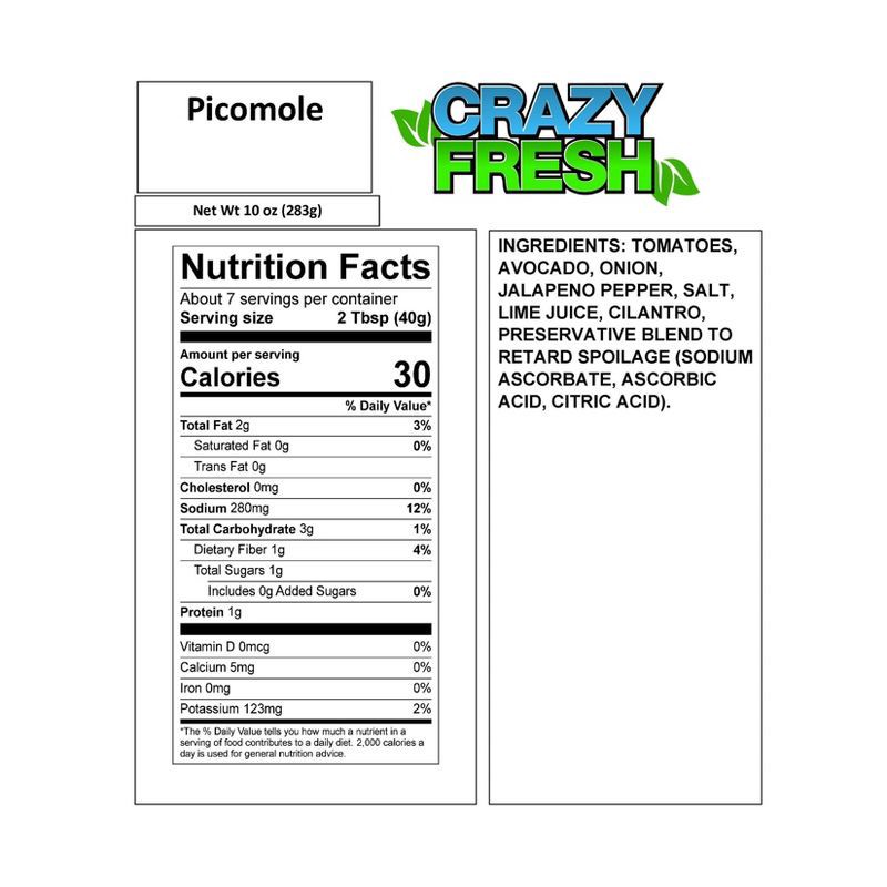slide 5 of 7, Crazy Fresh Picomole - 10oz, 10 oz