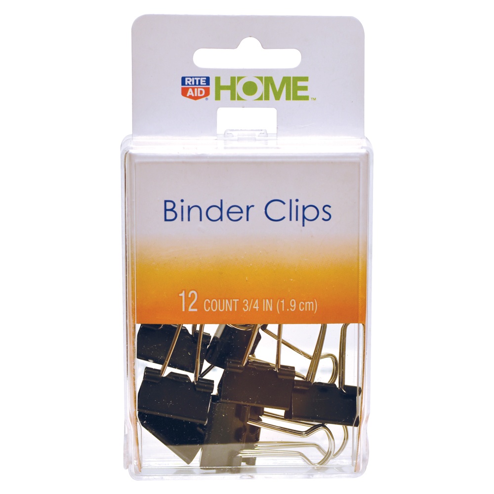 slide 1 of 3, Rite Aid Home Binder Clips, 12 ct